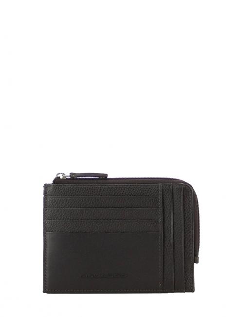 PIQUADRO Porte carte En cuir Noir - Portefeuilles Homme