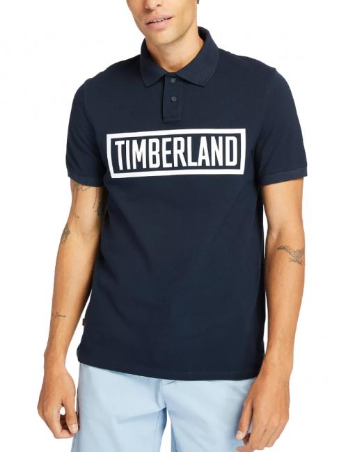 TIMBERLAND 3D LOGO Polo à manches courtes saphir noir - chemise polo