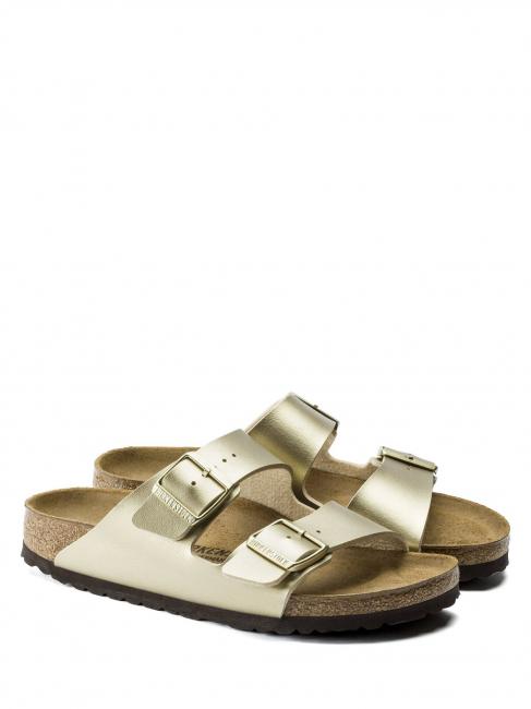 BIRKENSTOCK ARIZONA BIRKO-FLOR Sandale pantoufle or - Chaussures Femme