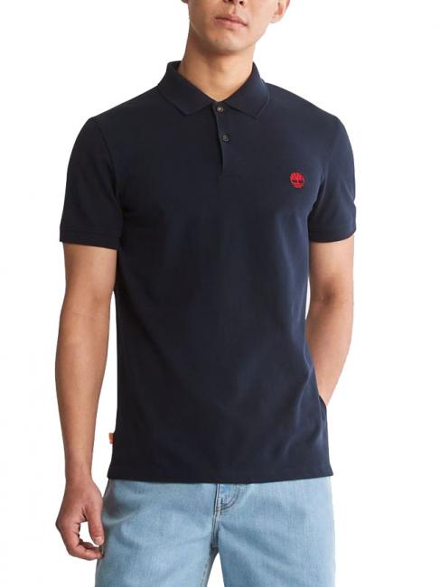 TIMBERLAND MERRYMEETING RIVER Polo en coton stretch saphir noir - chemise polo