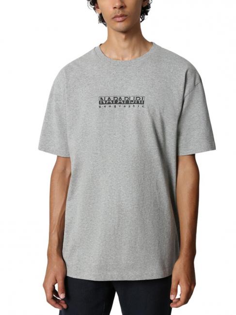 NAPAPIJRI S-BOX SS 2 T-shirt en cotton gris moyen chiné - T-shirt