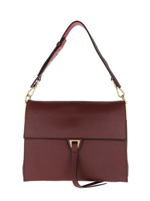 COCCINELLE LOUISE  Sac à main en cuir avec bandoulière Acai / RAISIN - Sacs pour Femme