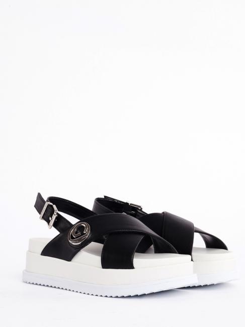 GAUDÌ VERA Sandales Fussbett avec logo NOIR - Chaussures Femme