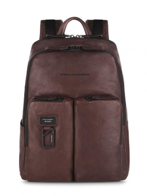 PIQUADRO HARPER Sac à dos pour ordinateur portable 14 ", en cuir MORO - Sacs à dos pour ordinateur portable