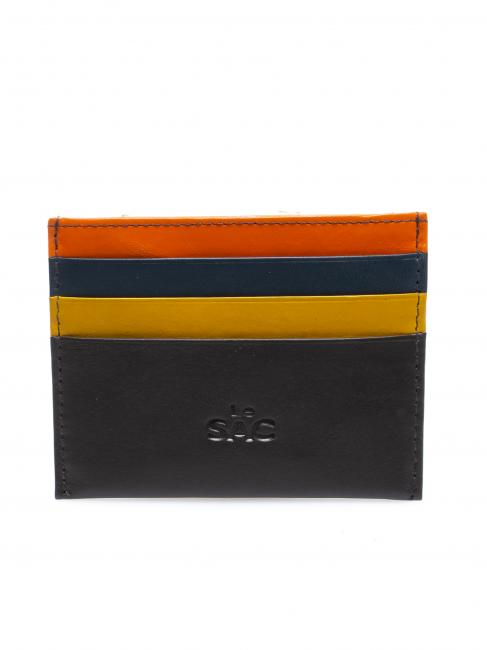 LESAC COLORFULL Porte-cartes plat en cuir MORO - Portefeuilles Homme