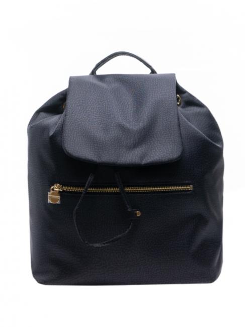 BORBONESE BORBONAIS Sac à dos moyen en tissu noir foncé - Sacs pour Femme