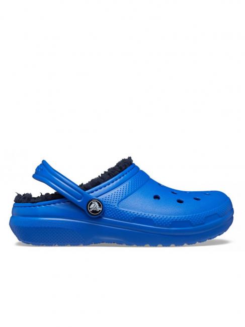 CROCS CLASSIC LINED CLOG KID Sabot rembourré boulon bleu - Chaussures de bébé