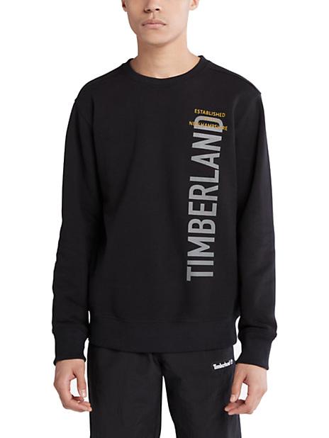 TIMBERLAND BRAND CARRIER Sweat à col rond NOIR - Pulls molletonnés