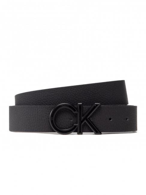 CALVIN KLEIN CK CUT OUT Ceinture en cuir, peut être raccourcie cknoir - Ceintures