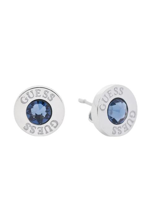 GUESS LIGHT SAPPHIRE AND LOGO STUDS Des boucles d'oreilles ARGENT - Boucles d'oreilles