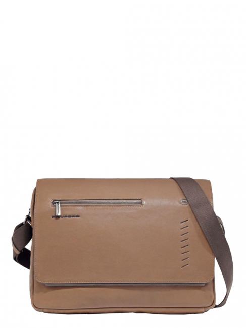 PIQUADRO NABUCCO  Messenger en cuir, porte-pc en cuir 14 " MARRON - Porte Documents Travail