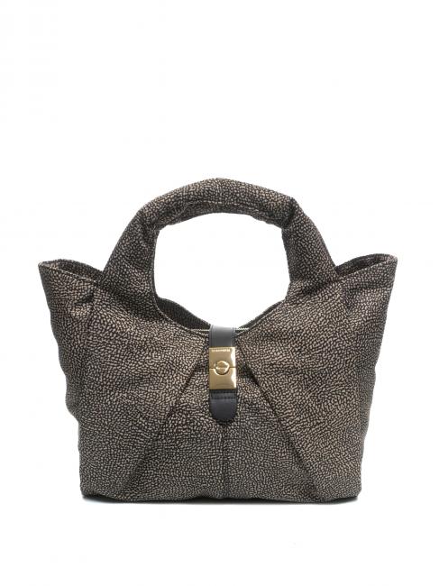 BORBONESE CORTINA SHOPPER MEDIUM Sac Shopping M OP / NATUREL / NOIR - Sacs pour Femme