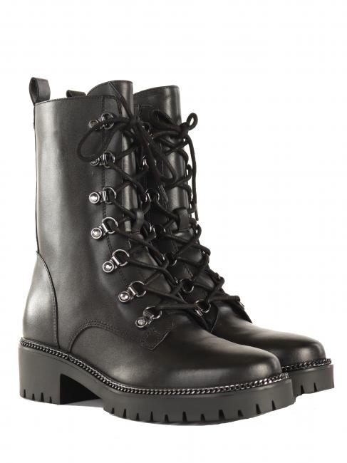 GUESS ICCON Bottines en cuir NOIR - Chaussures Femme