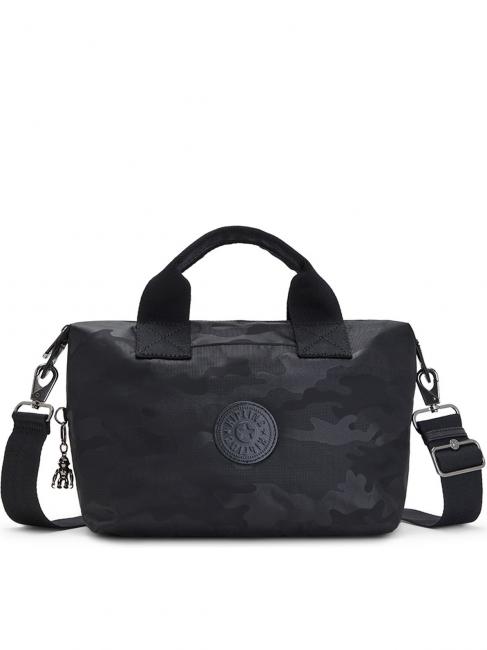 KIPLING KALA  Sac à main avec bandoulière camouflage noir en relief - Sacs pour Femme