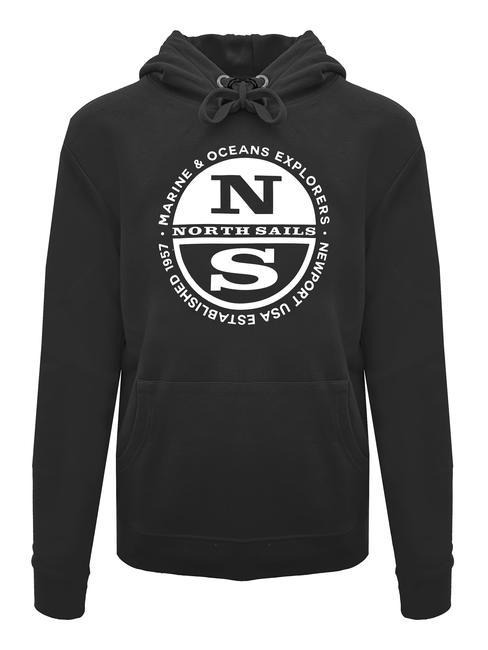 NORTH SAILS NEWPORT USA EST Sweat avec capuche et poche noir - Pulls molletonnés