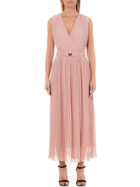 LIUJO PLISSÉ Robe longue avec ceinture camélia - Vêtements femme