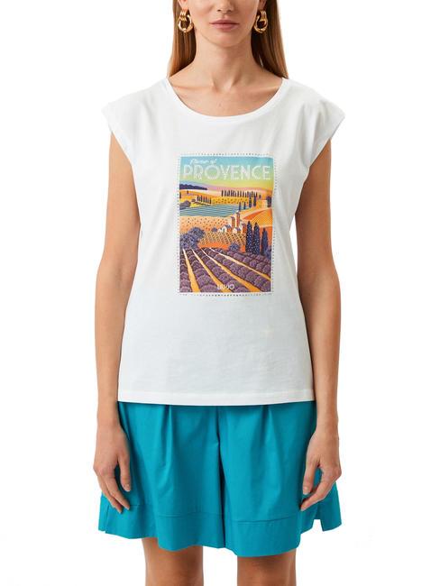 LIUJO MODA CITY PRINT T-shirt en cotton bco provence - T-shirt