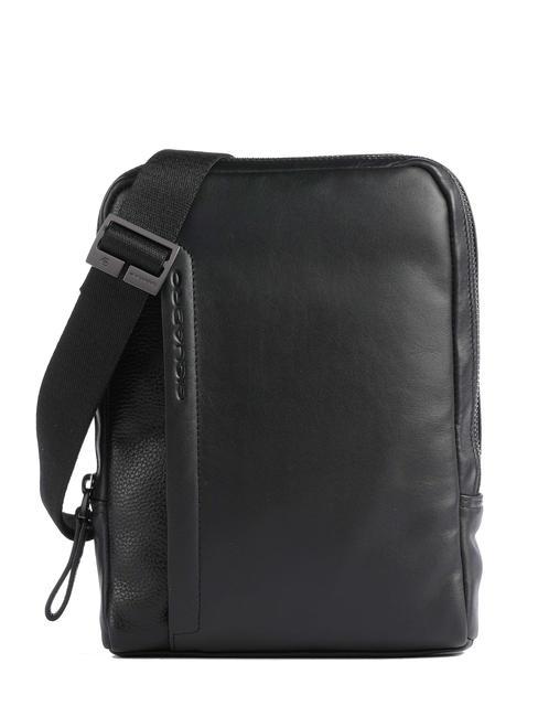 PIQUADRO PAN Petit sac à main en cuir Noir - Sacs en Bandoulières pour Homme