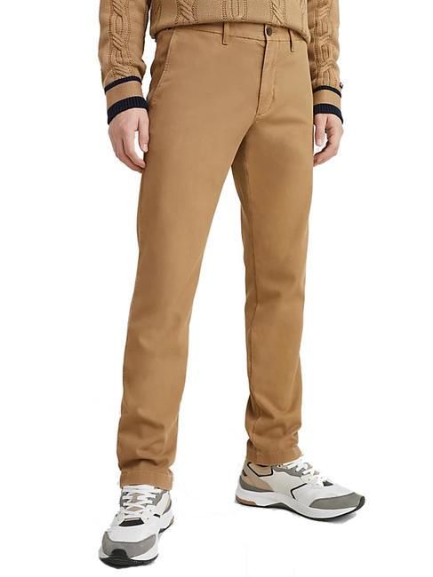 TOMMY HILFIGER DENTON STRAIGHT FIT Pantalon en coton campagne kaki - Pantalon