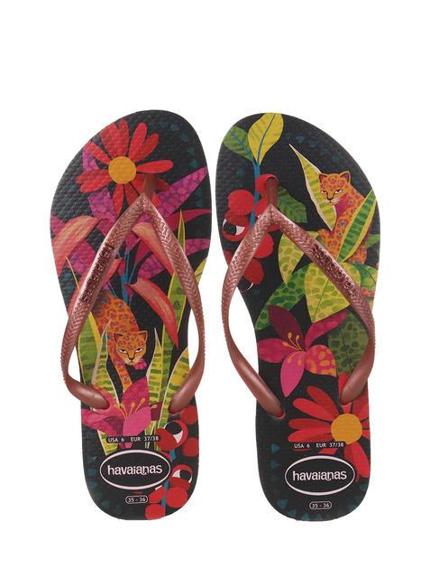 HAVAIANAS  Tongs SLIM TROPICAL saumon - Chaussures Femme