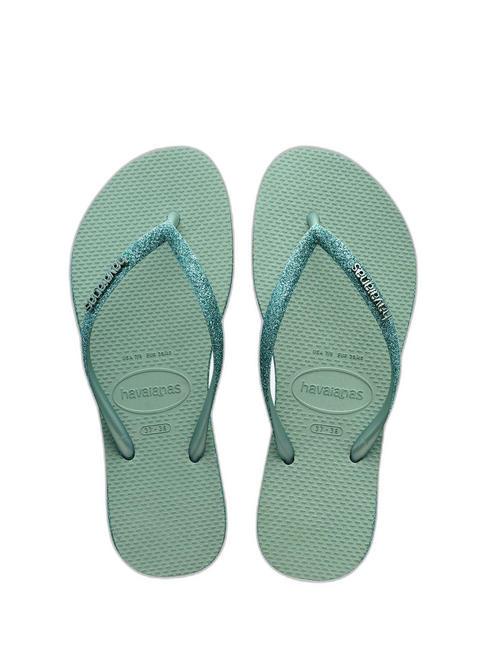 HAVAIANAS SLIM SPARKLE II Tongs argile - Chaussures Femme