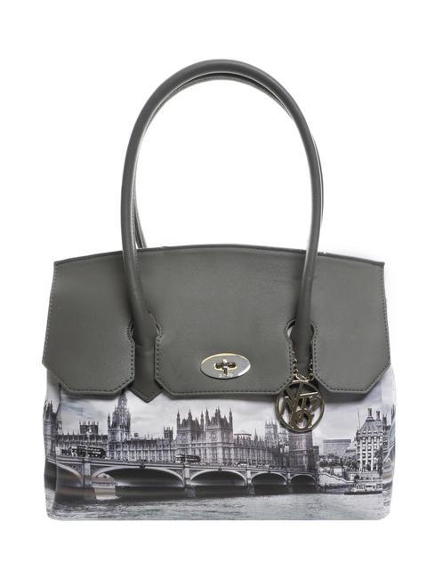 YNOT FASHION Petit sac fourre-tout gris londres - Sacs pour Femme