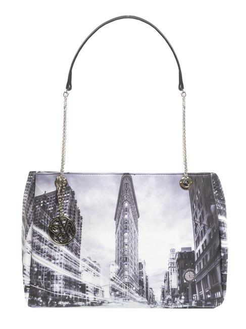 YNOT FASHION sac porté épaule à breloques new york noir - Sacs pour Femme