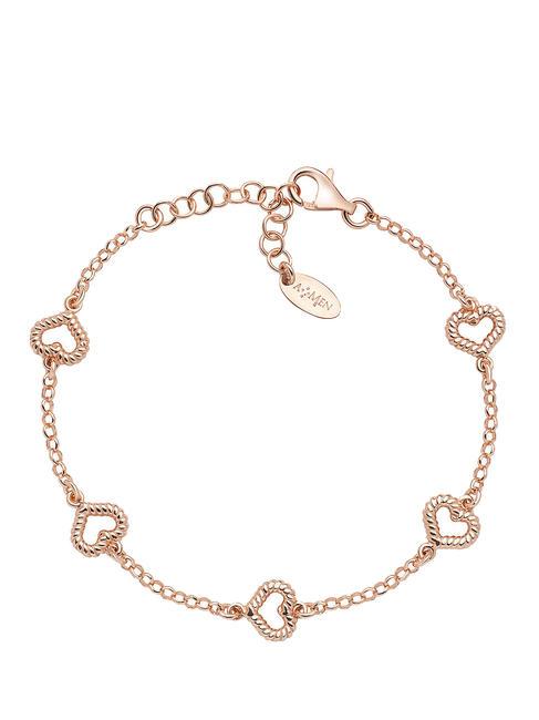 AMEN COCCOLE Bracelet coeurs plaqué or rose Rose - Bracelets