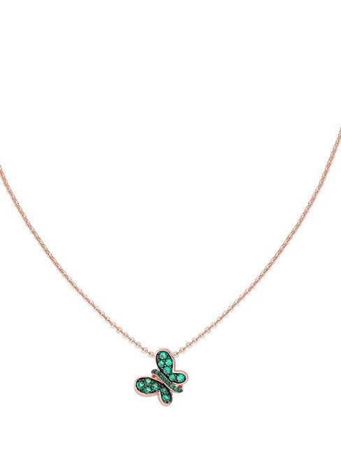 AMEN FARFALLE Collier avec zircons verts Rose - Colliers