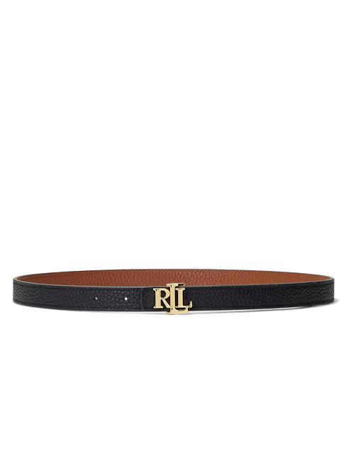 RALPH LAUREN RL LOGO Ceinture en cuir réversible noir/tan lauren - Ceintures