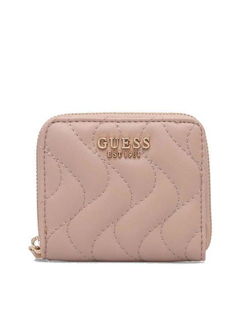 GUESS ECO MAI Petit portefeuille zippé bois de rose - Portefeuilles Femme