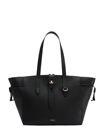 FURLA NET Petit cabas en cuir Noir - Sacs pour Femme