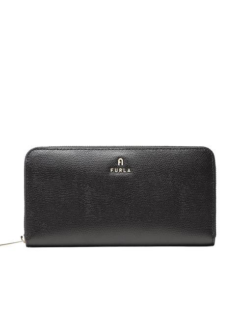 FURLA CAMELIA Grand portefeuille zippé Noir - Portefeuilles Femme