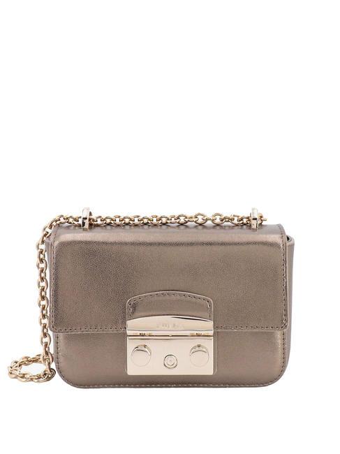 FURLA METROPOLIS Mini sac à bandoulière couleur or-bronze - Sacs pour Femme