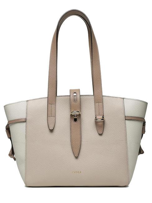 FURLA NET Petit sac à provisions pleine lune+guimauve+greige - Sacs pour Femme