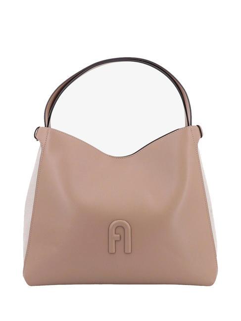 FURLA PRIMULA Sac hobo en cuir grège - Sacs pour Femme