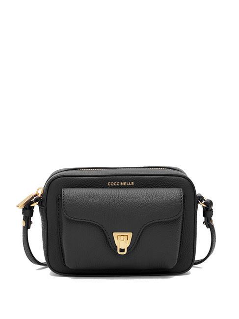 COCCINELLE BEAT SOFT Mini sac en cuir texturé Noir - Sacs pour Femme