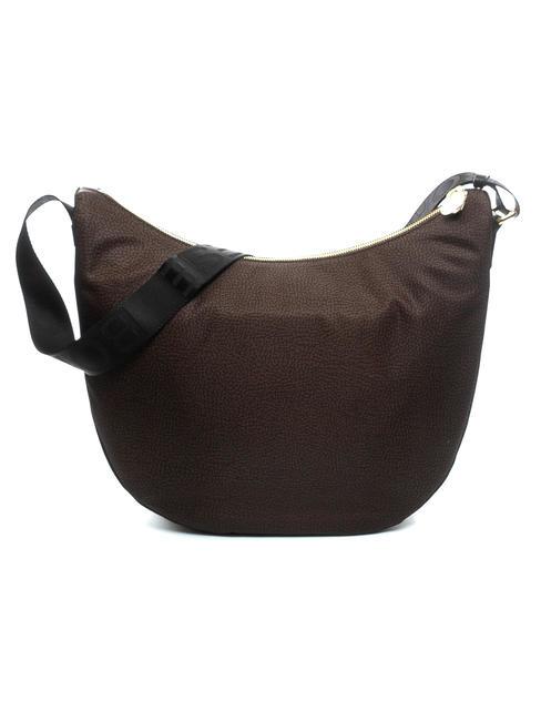 BORBONESE BORBONAIS Sac Hobo LUNA, moyen marron foncé/noir - Sacs pour Femme