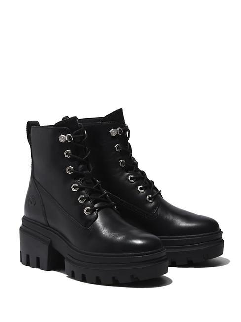 TIMBERLAND EVERLEIGH 6 INCH Bottine haute en cuir Jetblack - Chaussures Femme