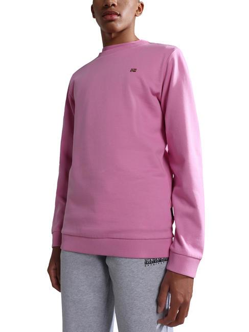 NAPAPIJRI K BALIS Sweat col rond micro drapeau en coton cyclame rose p91 - Bébé Sweat