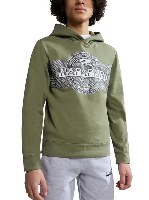 NAPAPIJRI KIDS B-PINZON Sweat-shirt en coton avec capuche lichen vert - Bébé Sweat