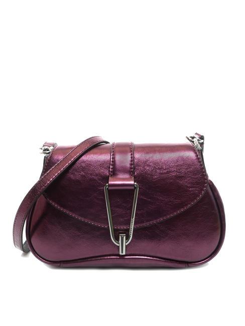 COCCINELLE HIMMA Pochette en cuir laminé pulpe rose - Sacs pour Femme