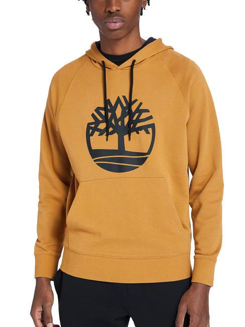 TIMBERLAND TREE LOGO Sweatshirt à capuche botte de blé/noir - Pulls molletonnés