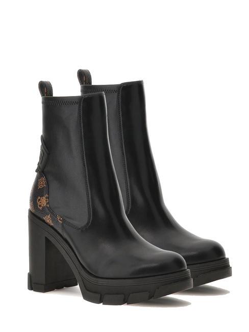 GUESS XENO  Bottes hautes NOIR MARRON - Chaussures Femme