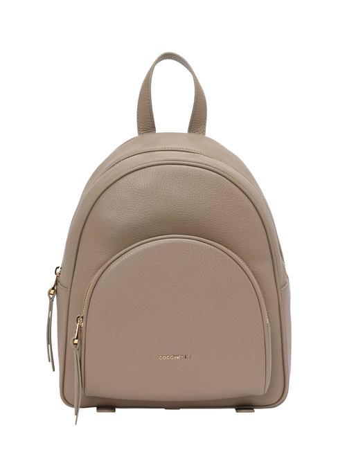 COCCINELLE GLEEN Sac à dos en cuir taupe chaud - Sacs pour Femme