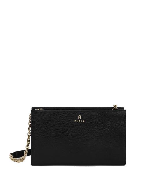 FURLA CAMELIA Petit sac à bandoulière en cuir Noir - Sacs pour Femme