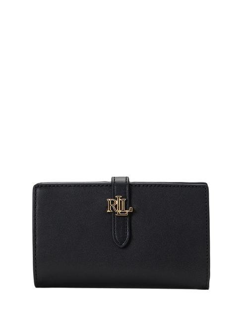 RALPH LAUREN CONTINENTAL Porte-feuille en cuire NOIR - Portefeuilles Femme