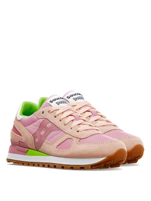 SAUCONY SHADOW ORIGINAL Baskets sable/rose - Chaussures Femme