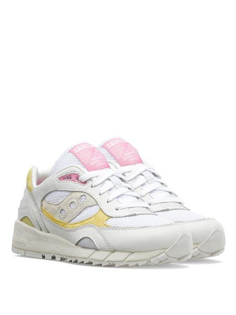 SAUCONY SHADOW 6000 Baskets blanc jaune - Chaussures Femme