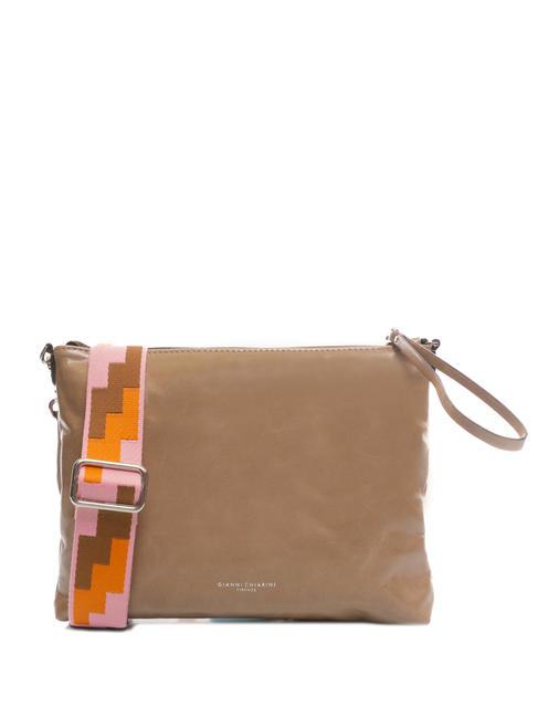 GIANNI CHIARINI CLUTCH Sac avec bandoulière, en cuir camée - Sacs pour Femme